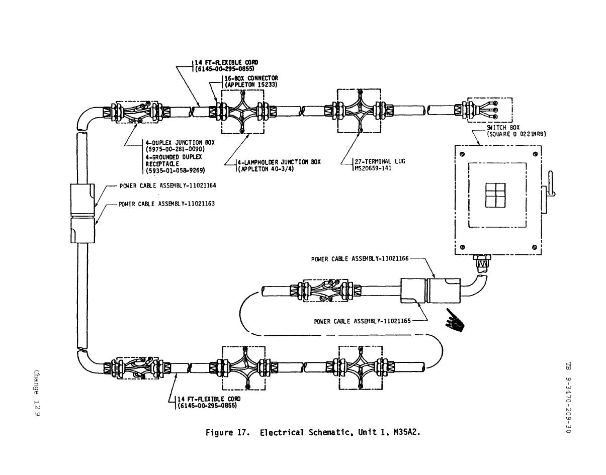 Figure 17. Electrical Schematic, Unit 1, M35A2.